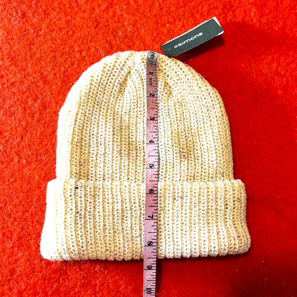 Coal cream Shoreline wool touch flecked tuque hat NWT - Picture 7 of 7